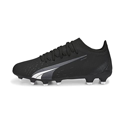 PUMA Męskie buty piłkarskie Ultra Match Fg/Ag, Czarna puma, biała puma, 46 EU