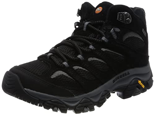 Merrell Damskie buty trekkingowe Moab 3 Mid GTX, Czarny szary, 42.5 EU