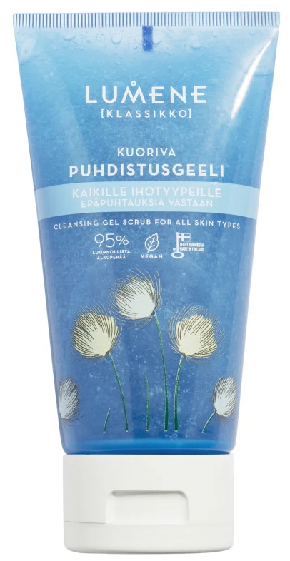 Lumene KLASSIKKO, Łagodnie peelingujący żel do mycia twarzy, 150ml