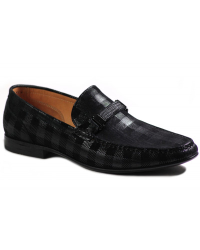 MOKASYNY JOHN DOUBARE BY BROOMAN - 673A-15-H04 BLACK - Brooman