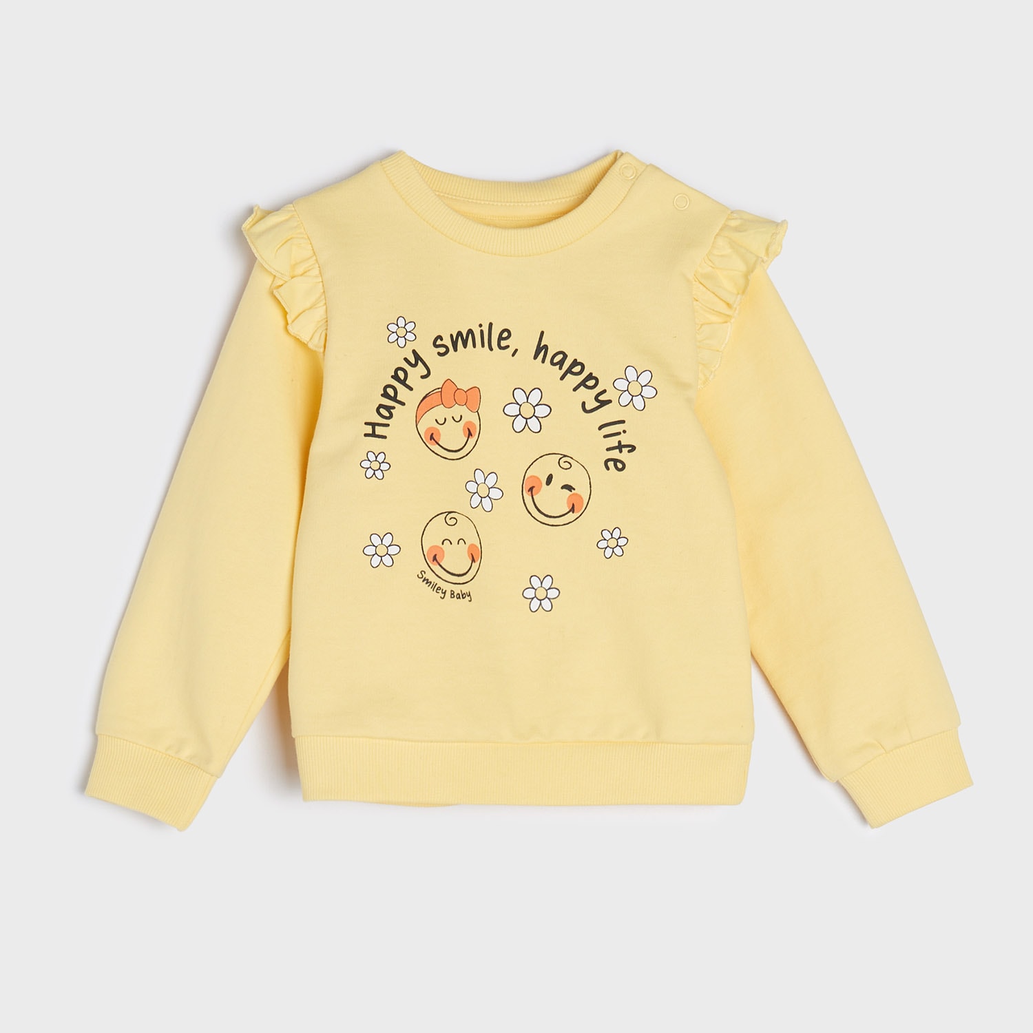 Sinsay - Bluza SmileyBaby® - Żółty