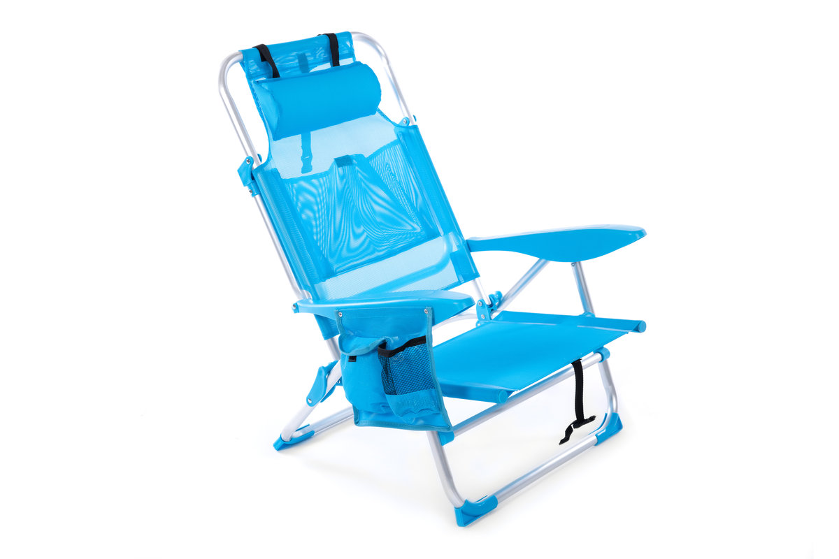 EMPEAK, Fotel - leżak plażowy Layon, niebieski