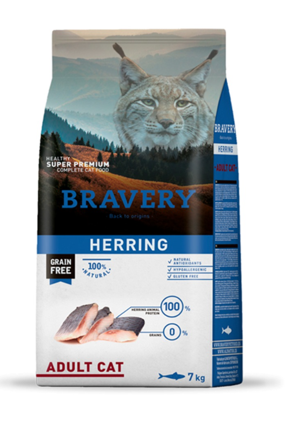 Bravery Cat Adult Herring (Śledź) 7kg