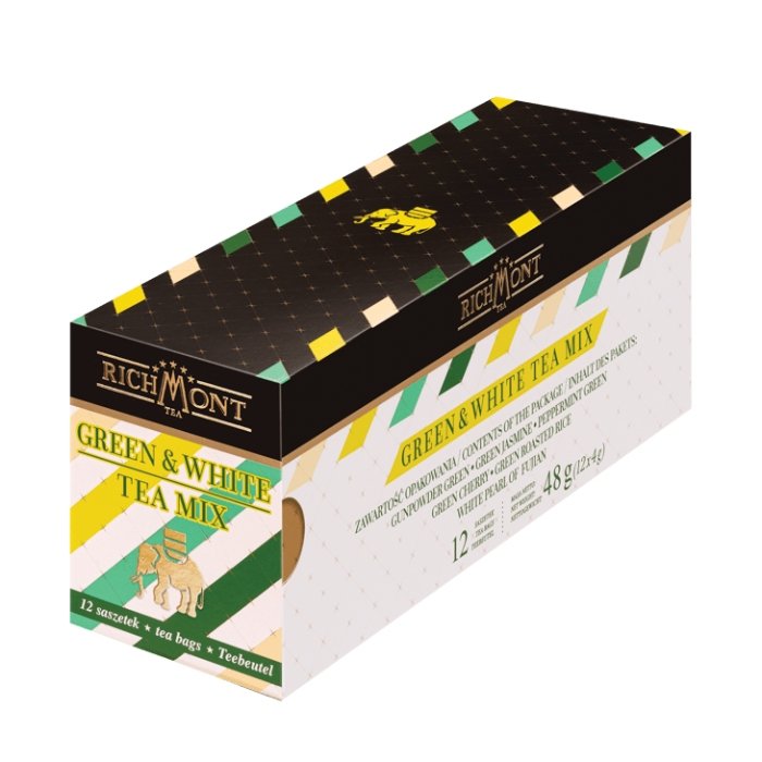 Mix zielonych i białych herbat Richmont 12x4g
