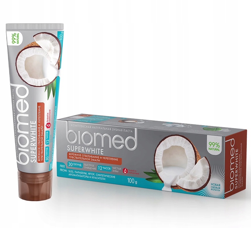 Biomed BIOMED - SUPERWHITE - Complete Care Natural Toothpaste - Wybielająca pasta do zębów - 100 g