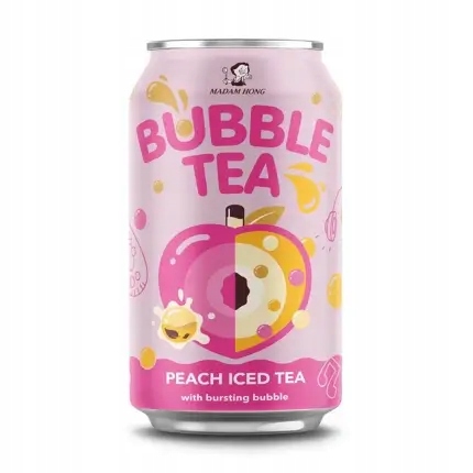 Bubble Tea Peach Iced Tea Madam Hong , 320Ml