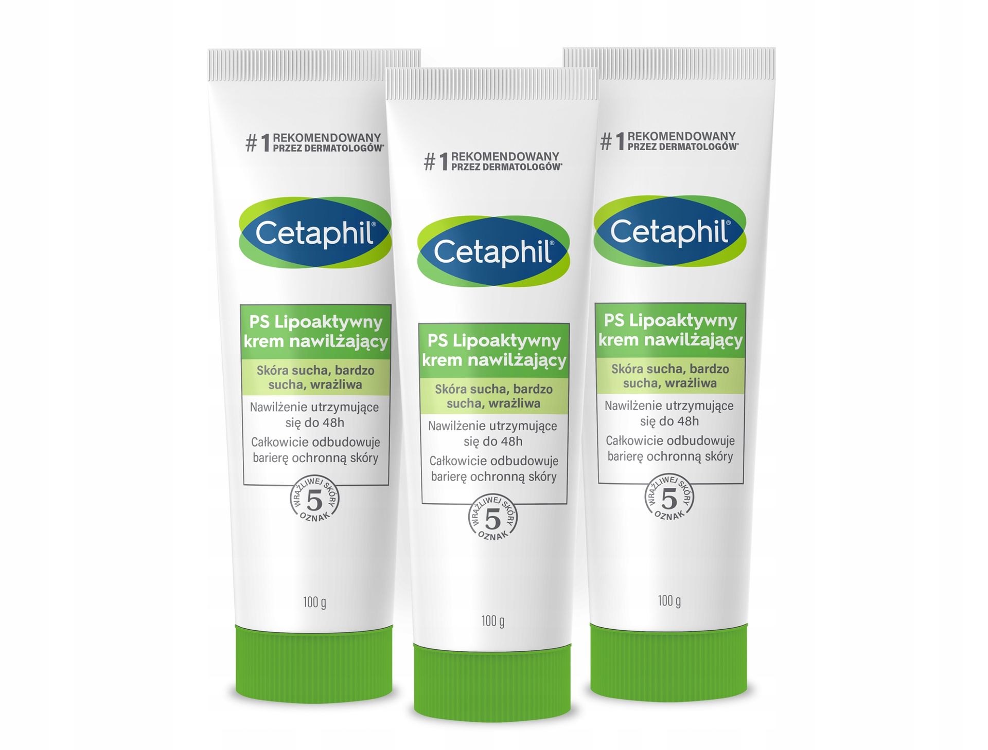 Cetaphil Ps Lipoaktywny Krem nawilżający 100g x3
