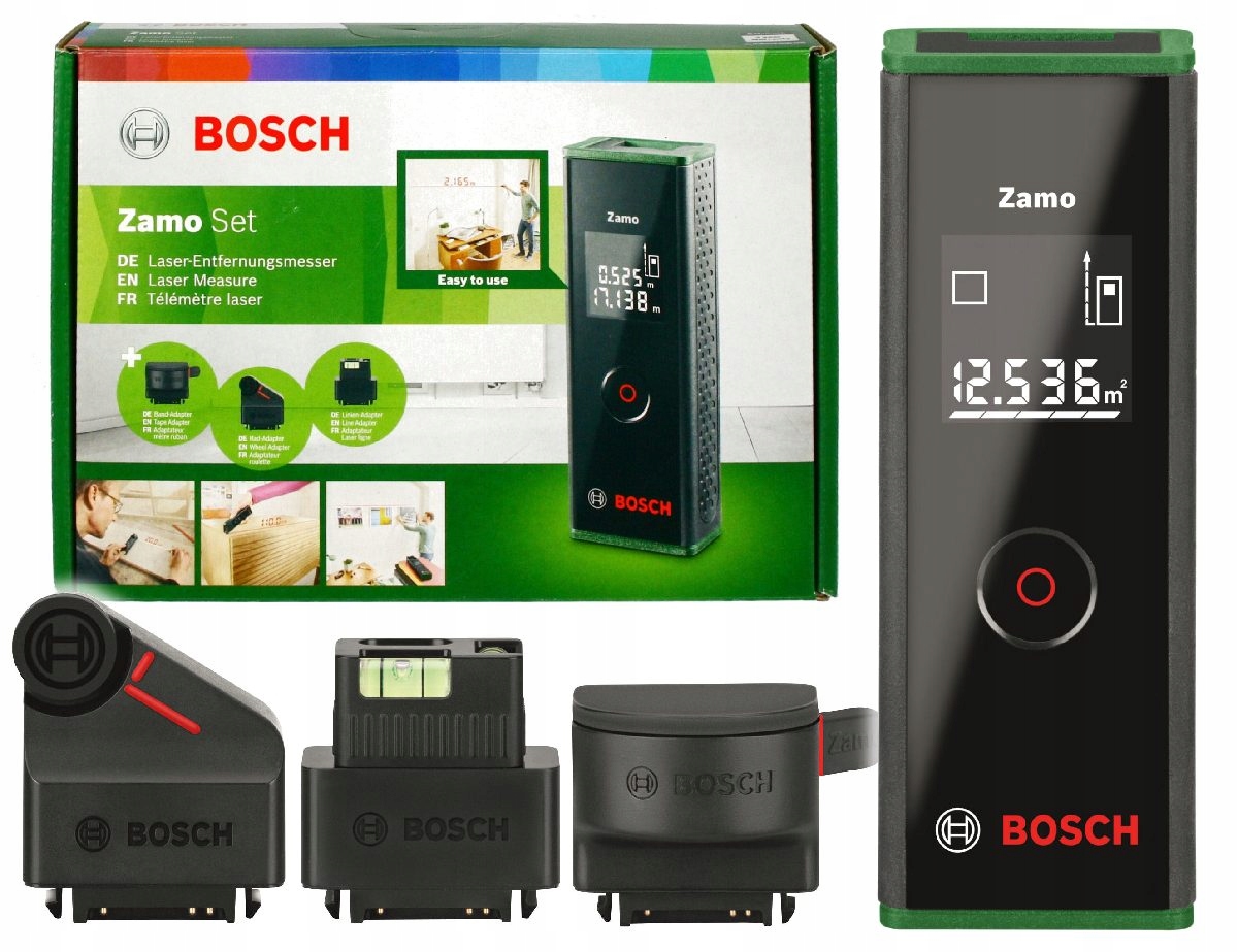 Bosch Dalmierz laserowy z 3 adapterami Zamo III Set  0603672703