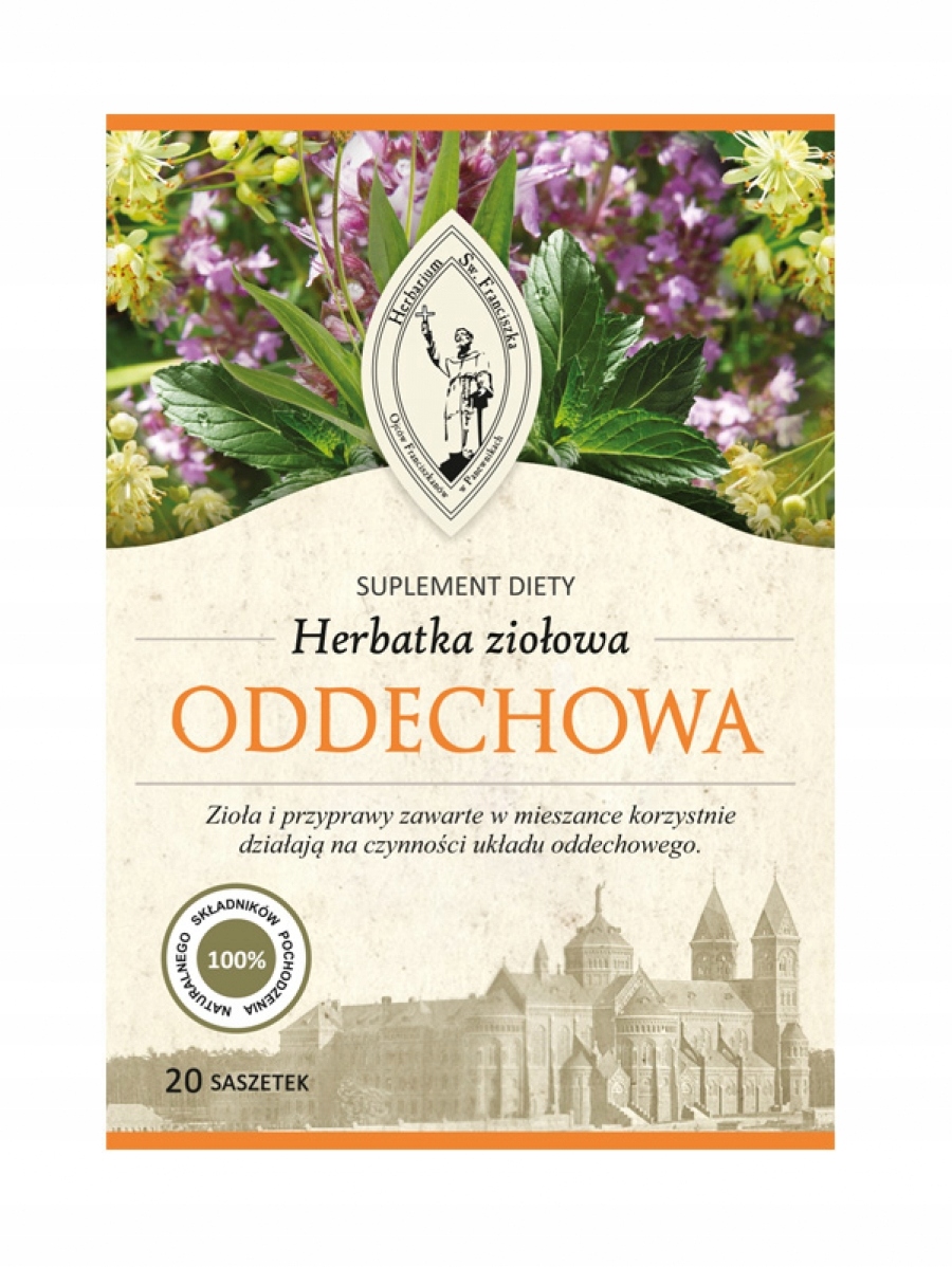 Herbarium św. Franciszka Herbatka ziołowa ODDECHOWA   OD 65 ZŁ 00066