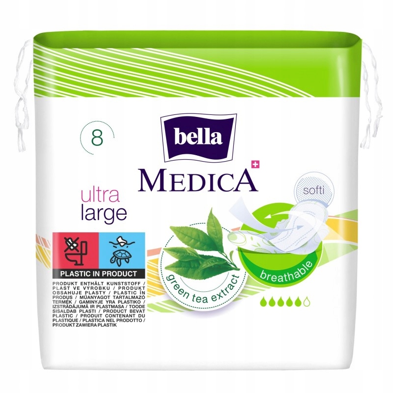 Bella TZMO S.A. Medica: 2x Podpaski Large + 1x Chusteczki do higieny intymnej
