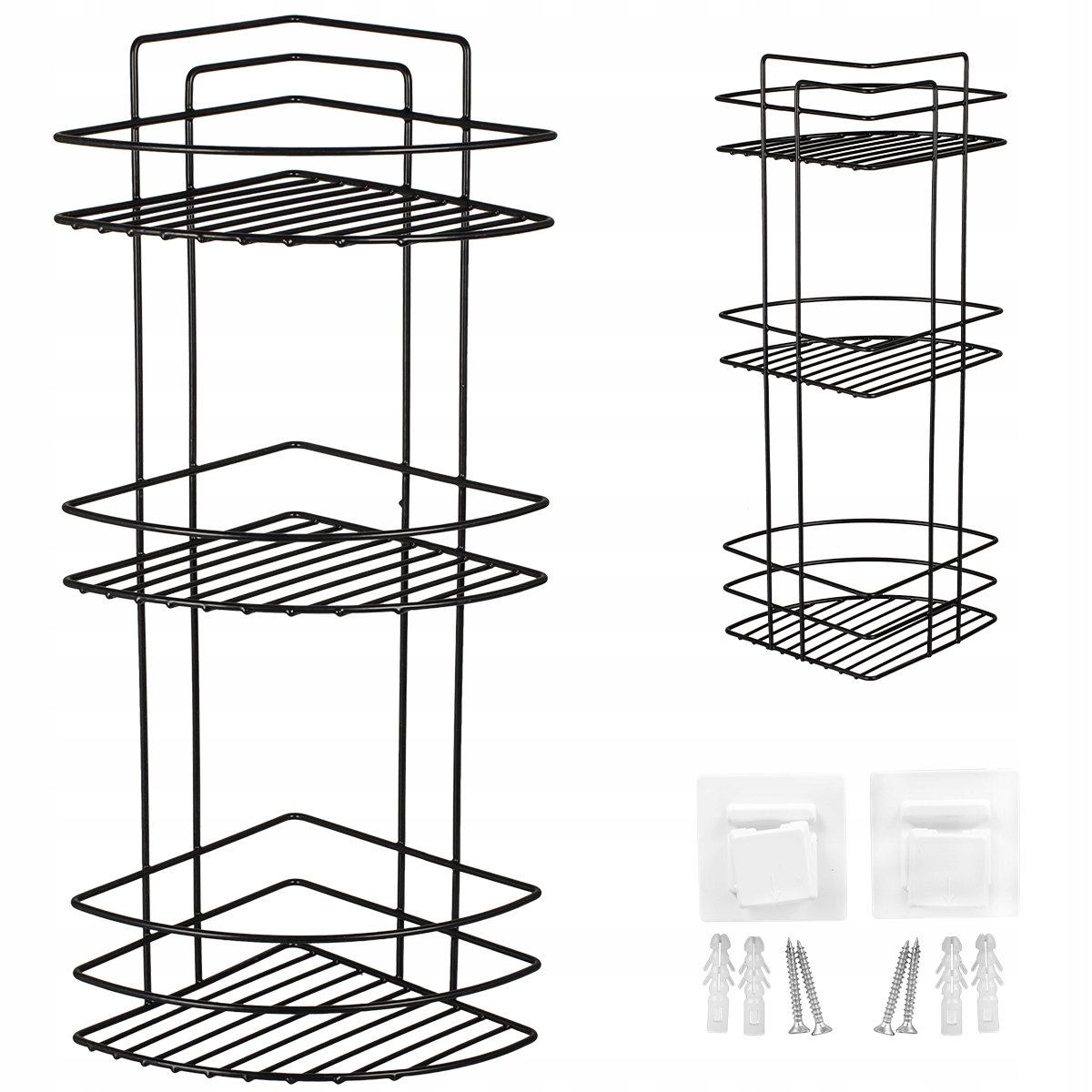 Półka Narożna 3-Poziomowa Czarna Mx0962 Metlex