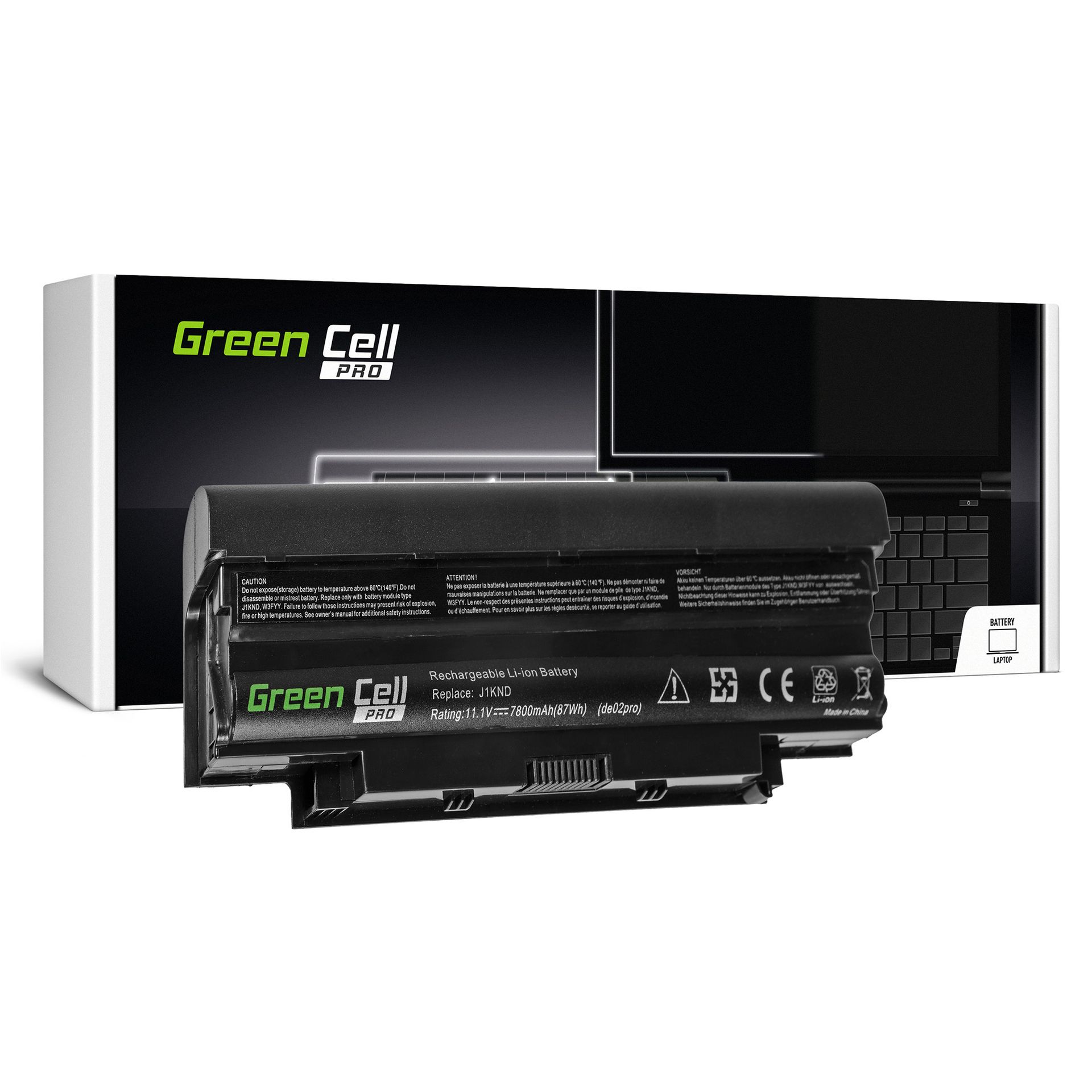 Green Cell Bateria Pro J1KND Dell Inspiron 15R N5010 N5050 N5110 17R N7010 N7110 Vostro 3450 3550 3750 (Ogniwa Samsung, 7800mAh)