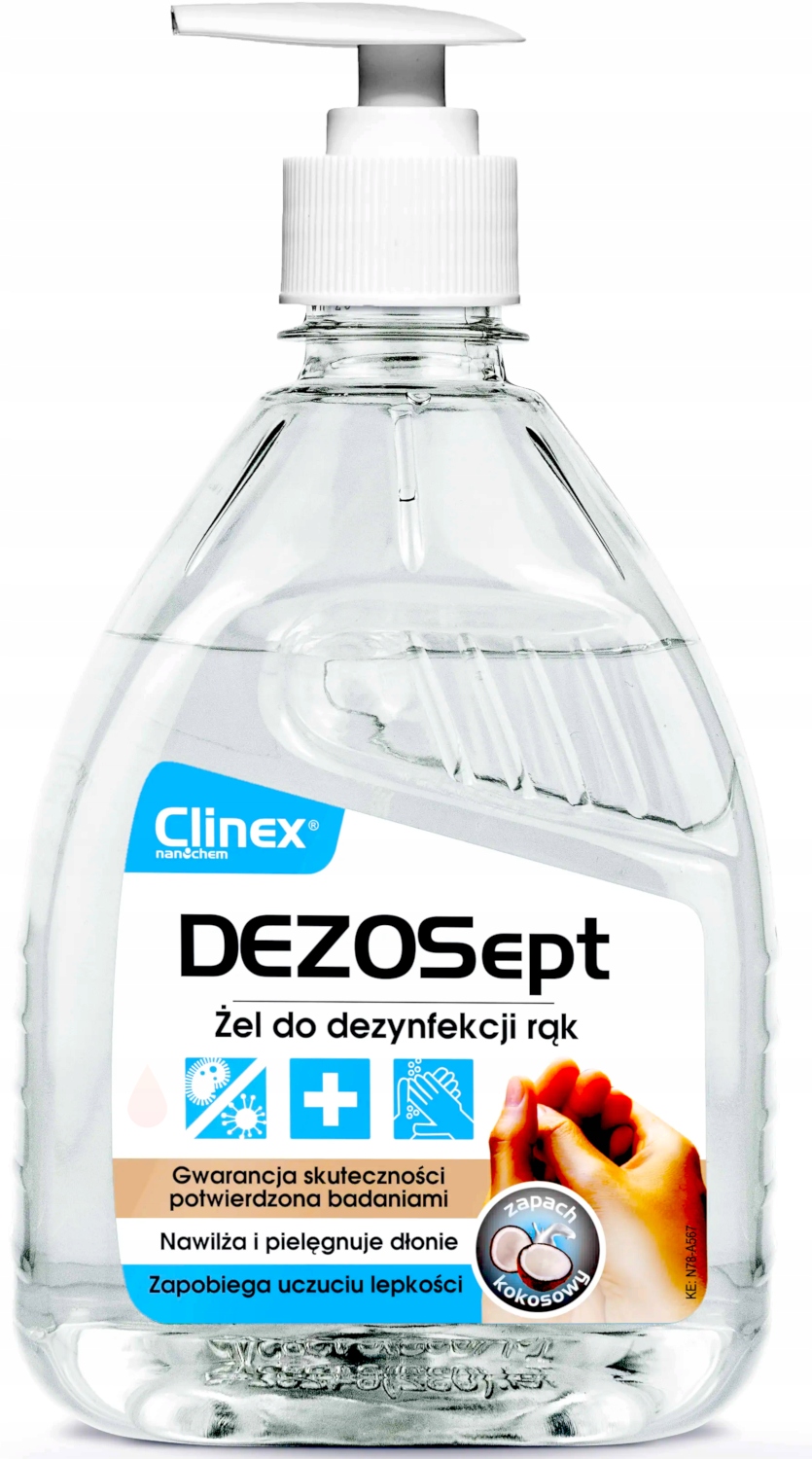 Clinex INNY Żel Do Dezynfekcji Rąk Dezosept 500 Ml Wirusobójczy 106L315