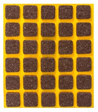 Podkładka filcowa samoprzylepna brązowa 15 x 15 30 sztuk ANDPOL