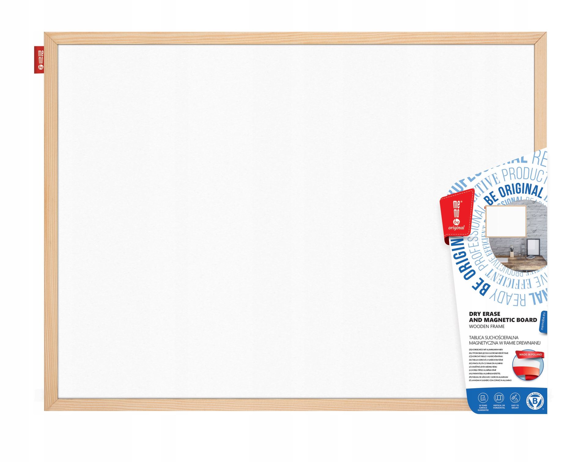 Tablica suchościeralna magnetyczna drewniana rama GP-TMD-6040