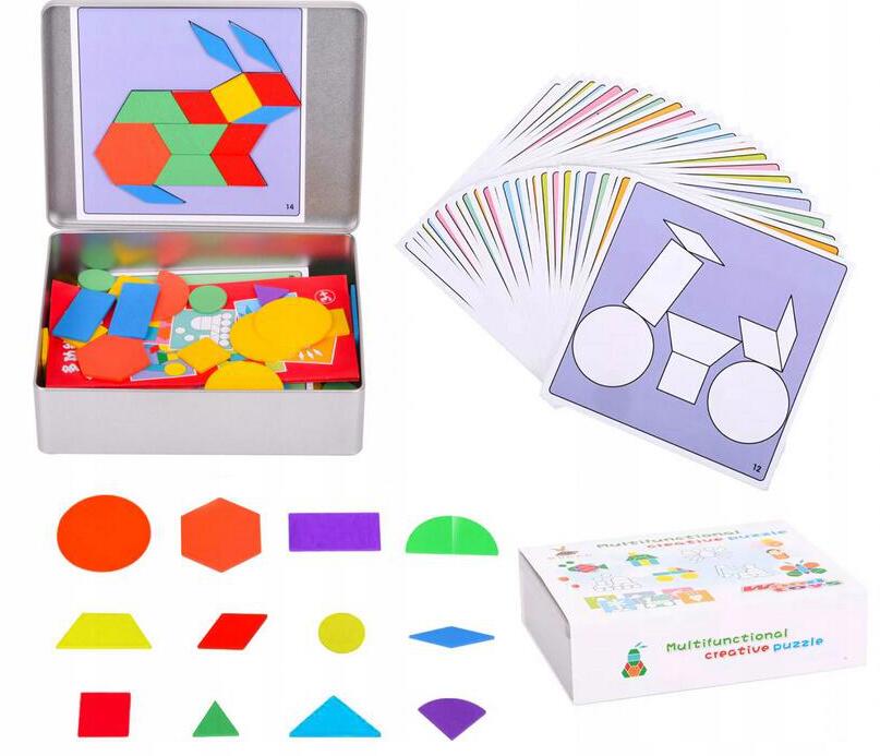 Magnetyczne Puzzle Montessori Układanka Gra Klocki