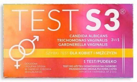 Test S3 Szybki test na choroby przenoszone drogą płciową, 1 sztuka /Farmabol/