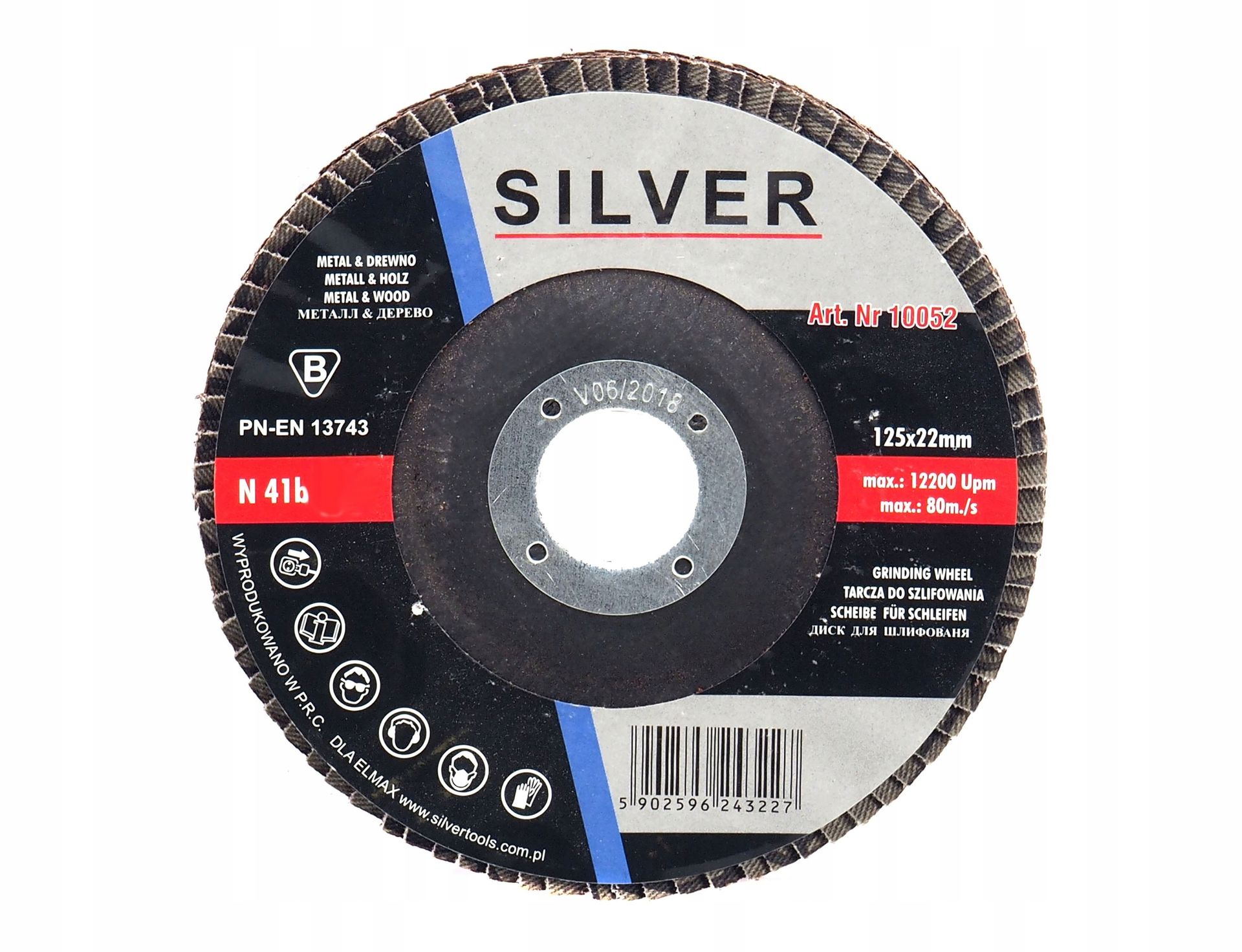10 X Tarcza Listkowa Szlifowania 125 mm P40 Silver