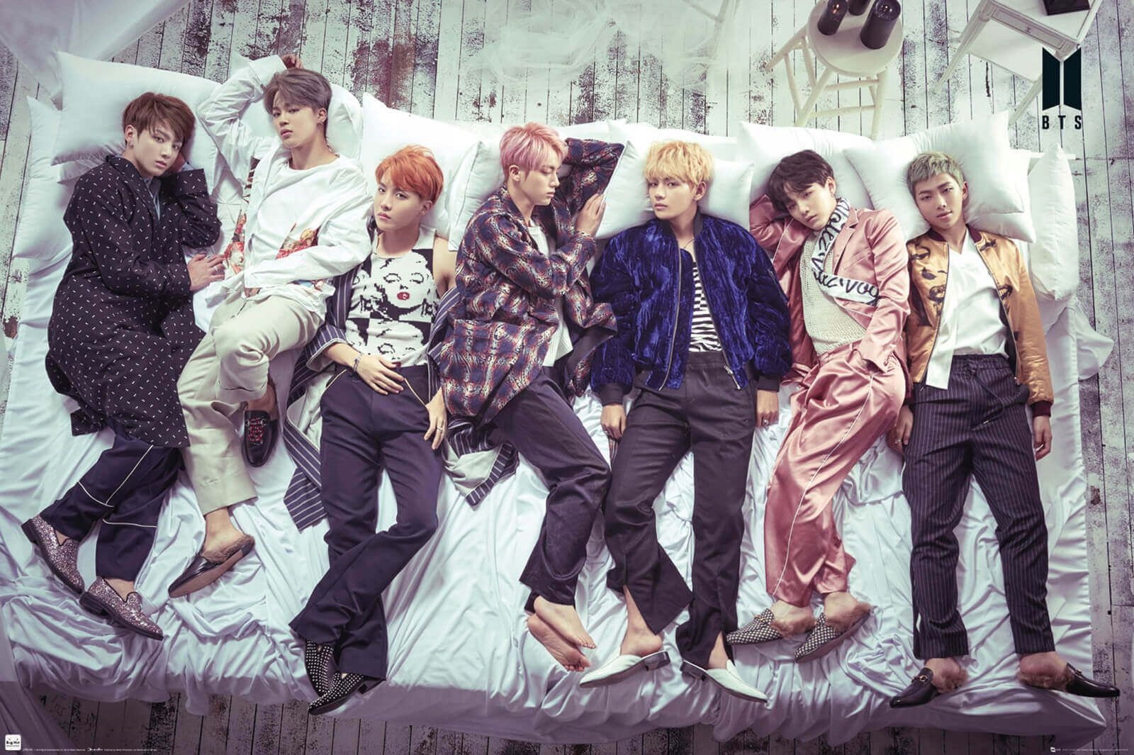 BTS Bed - plakat 91,5x61 cm
