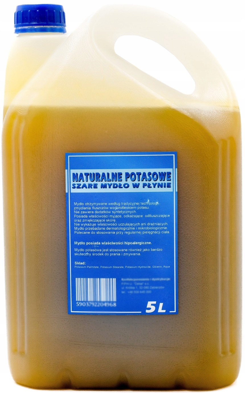 Mydło Potasowe W Płynie Szare Mydło Naturalne 5l
