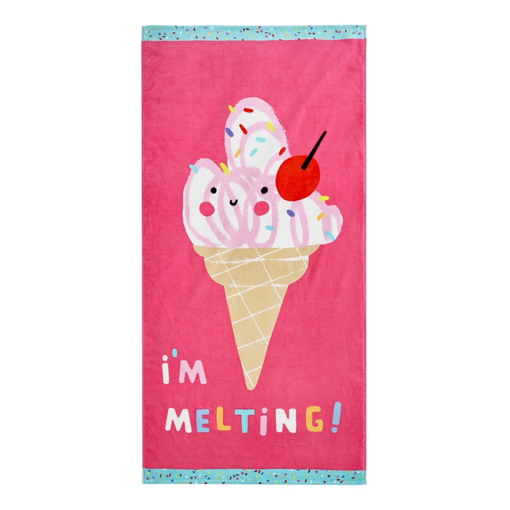 Różowy ręcznik plażowy 160x76 cm I'm Melting – Catherine Lansfield