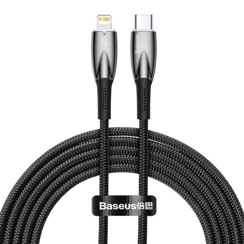 Baseus Glimmer Series kabel z szybkim ładowaniem USB-C - Lightning 480Mb/s PD 20W 2m czarny
