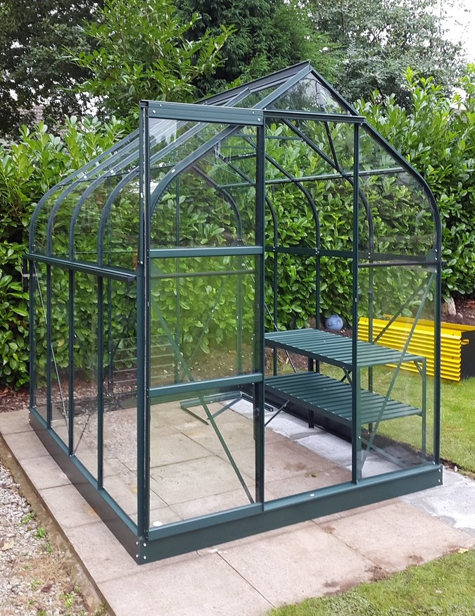 VITAVIA szklarnia ogrodowa ORION 5000, zielona (1,93 m x 2,57 m) + baza
