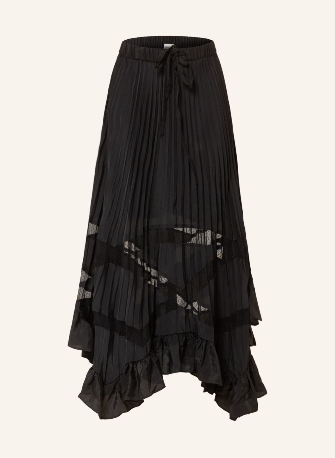 Claudie Pierlot Spódnica Plisowana Selode Z Siateczką schwarz