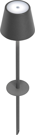 Lampa ogrodowa Poldina ciemnoszara