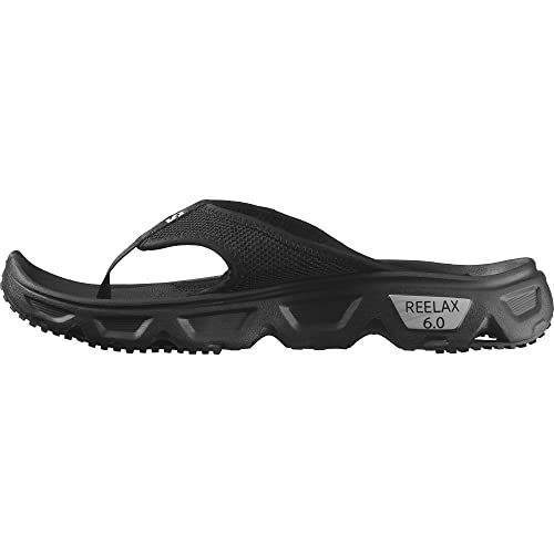 Salomon Relax Break 6.0 męskie slippery, czarne/czarne/stopowe, 45 1/3 EU, Black Alloy, 45 1/3 EU