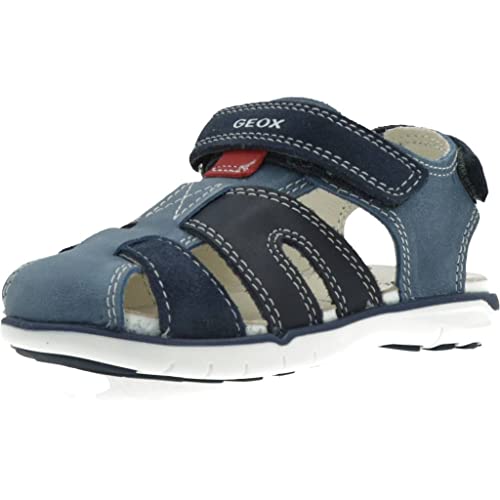 Geox B Delhi Boy Sandal, niebieski/RED, 27 EU, czerwono-niebieski, 27 EU