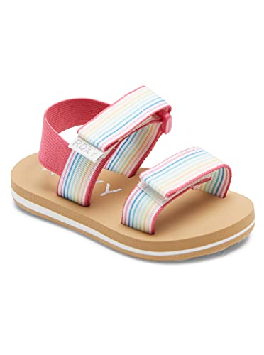 Roxy Dziewczęce sandały Cage, białe/różowe/multi, 26 EU, White Pink Multi, 26 EU Schmal