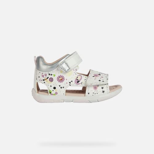 Geox Dziewczęce sandały dla dziewczynek B TAPUZ Girl Sandal, biały/LT różowy, 22 EU, White Lt Rose, 22 EU