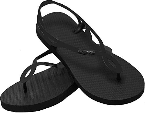 Cressi Women's Marbella Flip Flops With Straps Japonki damskie plażowe i pływackie ,Czarny ,35/36 ,XVB9597535