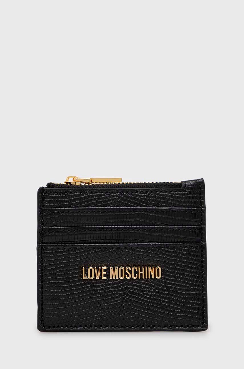 Love Moschino etui na karty kolor czarny