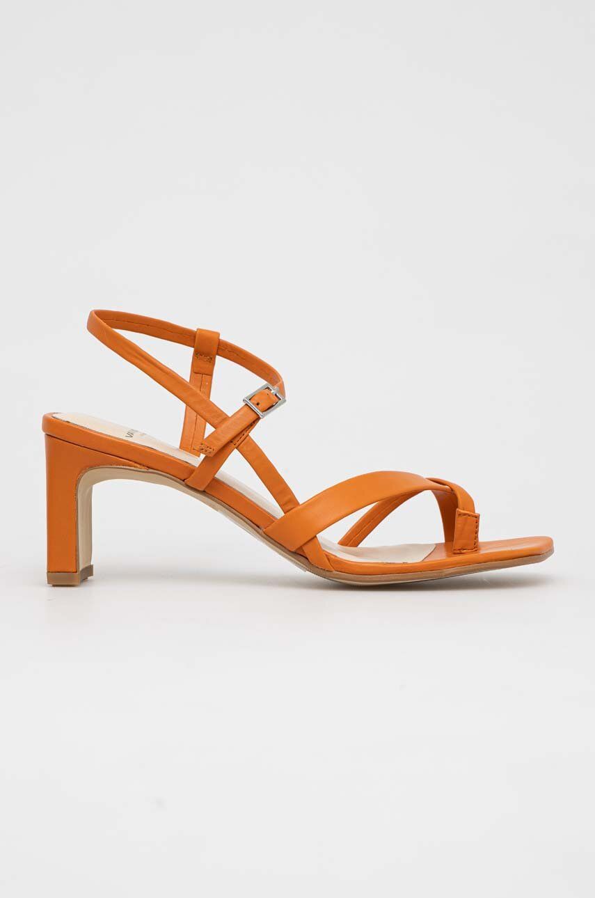 Vagabond sandały skórzane LUISA kolor pomarańczowy 5312.301.44