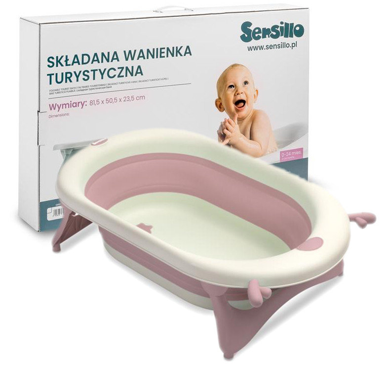 Фото - Ванночка Sensillo Wanienka turystyczna składana powder pink 