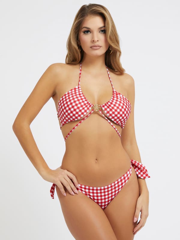 Figi Bikini W Kratkę Gingham