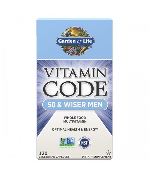 Garden of life Vitamin Code Men 50, multiwitamina dla mężczyzn po pięćdziesiątce, 120 kapsułek