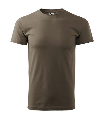 Koszulka army z krótkim rękawem z logo na sercu i plecach męska z nadrukiem logo firmy 160g BASIC129 kolor 29 koszulka krótki rękaw
