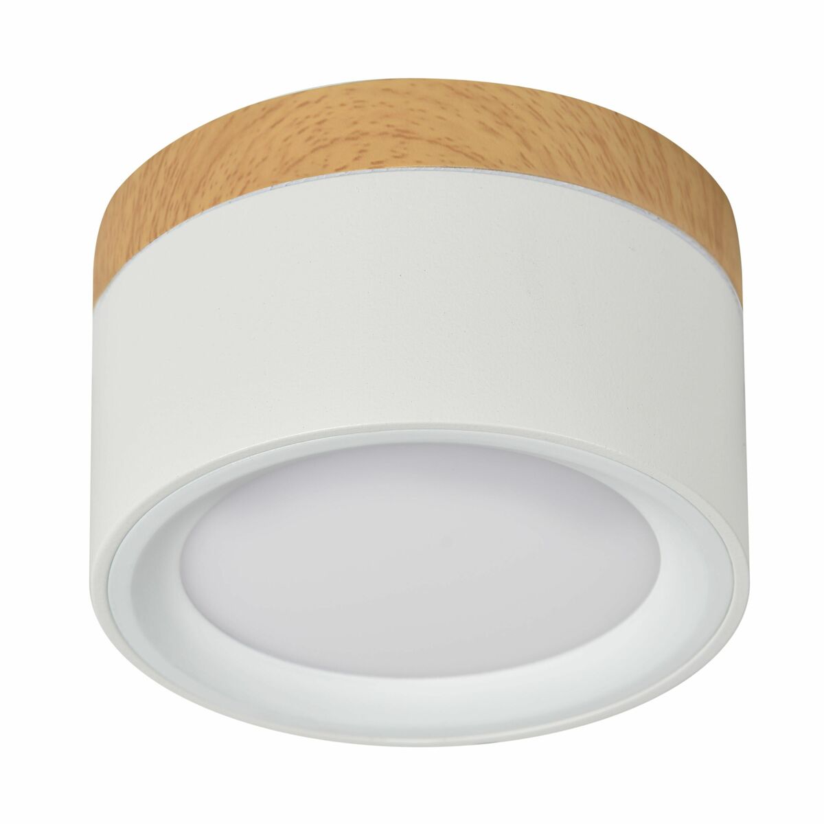Oprawa natynkowa Tori biała z drewnem IP44 LED Inspire