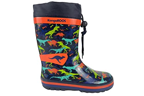 KangaROOS K-summerrain kalosze chłopięce, Dk Navy Dino Multi, 25 EU