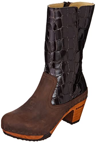 Woody Damskie sztyblety Marion, skóra zamszowa Caffe-Brown, 36 EU