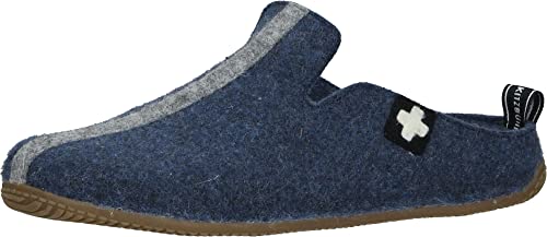 Living Kitzbühel Filcowe pantofle z paskami kapcie Midnight Navy, 28 EU
