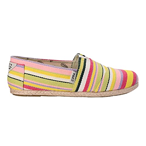 Paez Damskie espadryle w paski, żółty, 35 EU