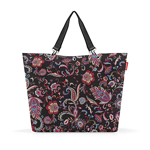 reisenthel Shopper XL – przestronna torba na zakupy i elegancka torebka w jednym – z wodoodpornego materiału, Paisley Black, XL, Shopper