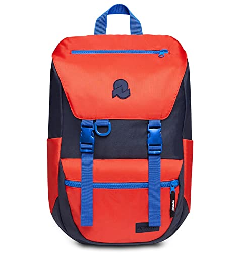 Invicta Plecak - JOLLY X, Czerwony/Niebieski - Kieszeń na PC 15,6'' - Podróże i wypoczynek - 27 LT - dla mężczyzn kobiet - 100% z recyklingu, Czerwony, Taglia unica, Casual