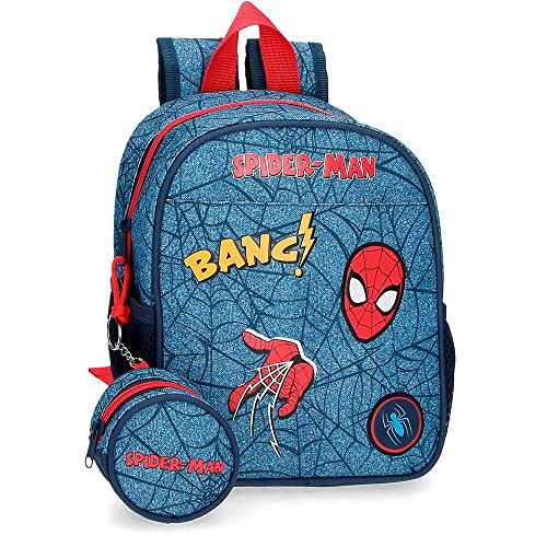 Marvel Spiderman Denim Plecak Mały Niebieski 21 x 25 x 10 cm Poliester 5,25 L