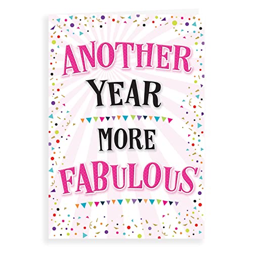 Nowoczesna kartka urodzinowa dla kobiet - 18 x 12,7 cm - Piccadilly Greetings