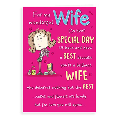 Humorystyczna kartka urodzinowa dla żony - 23 x 15 cm - Regal Publishing